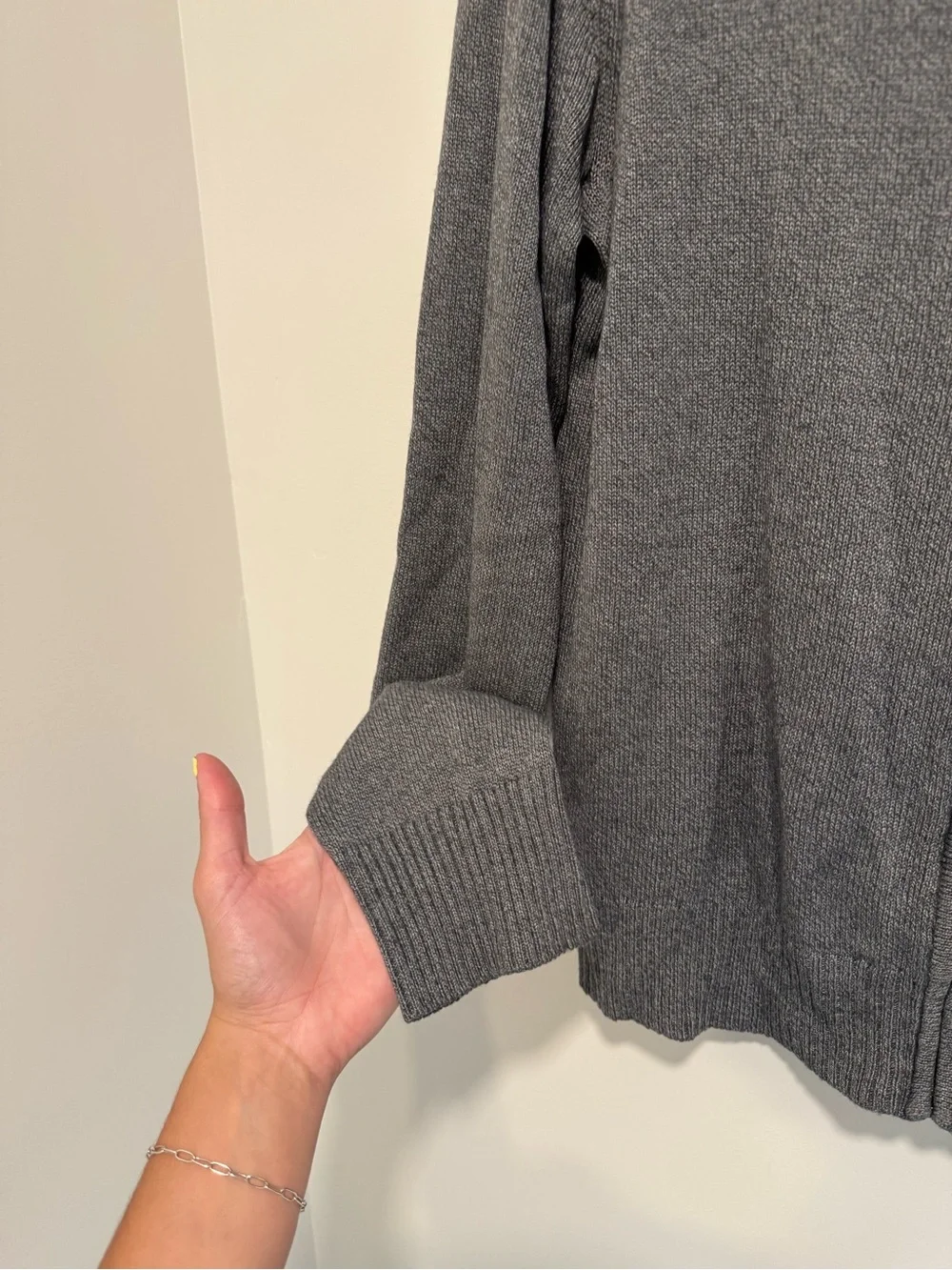 Banana Republic Silk Cashmere Full-Zip Sweater, size medium